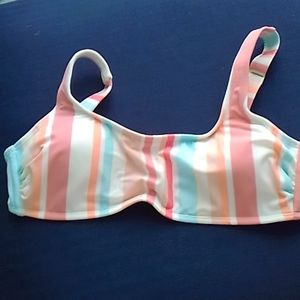 Striped bikini top